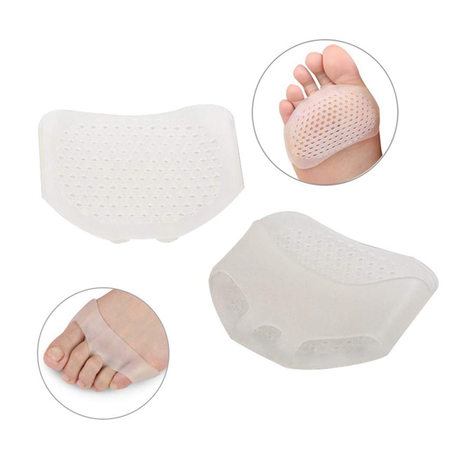 6862 Silicone Front Foot Pad Anti-Slip Insole for Pain Relief, for Forefoot Pain, Calluses, Blisters, Forefoot Cushioning Relief- Men Women (1 Pair) 6862 Silicone Front Foot Pad Anti-Slip Insole for Pain Relief, for Forefoot Pain, Calluses, Blisters, Forefoot Cushioning Relief- Men Women (1 Pair)